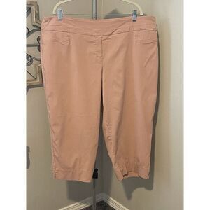 Zac & Rachel Women's Capri Sz 24W Salmon